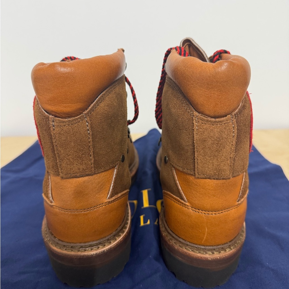 Ralph Lauren Brown Hiking Boots with Red Laces - Picture 5 of 8